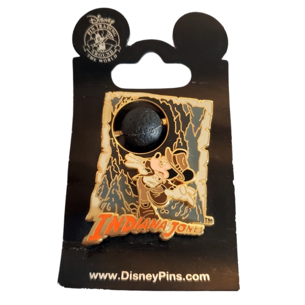 Disney Pin Trading Mickey Mouse Indiana Jones Rolling Boulder Pin